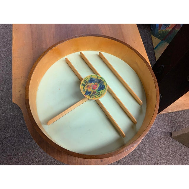 Mid 20th Century Table With Rotary Drawer For Sale In New York - Image 6 of 16
