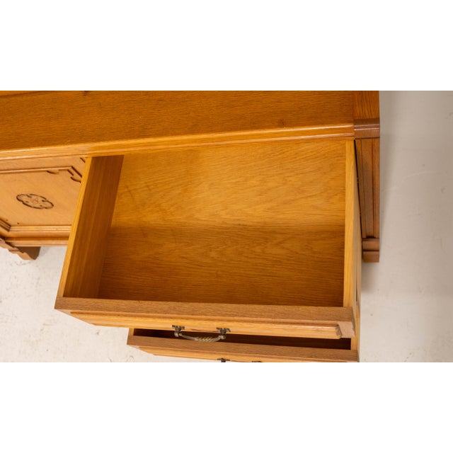 Pair German Oak 3 Piece Open Bookcase Cabinets For Sale In Philadelphia - Image 6 of 18