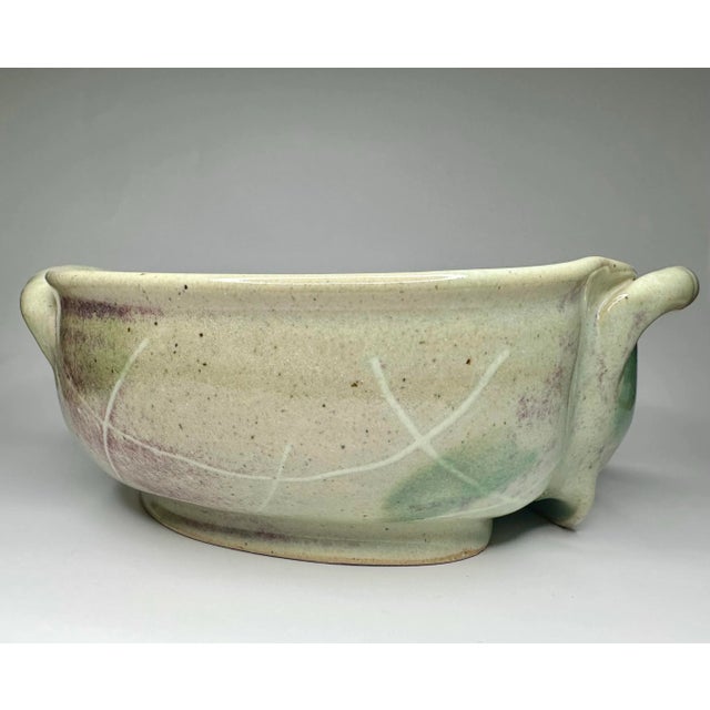 Late 20th Century Abstract Studio Art Pottery Decorative Bowl in ...