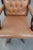 English-Style Chesterfield Swivel Office Chair in Cowhide and Wood For Sale - Image 6 of 18