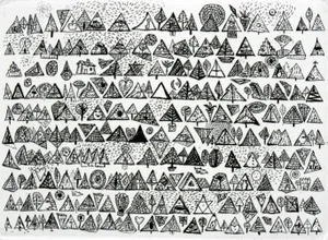 Jerzy Dmitruk, the Rhythmic Breathing of the Coniferous Forest, 2013, Etching & Paper