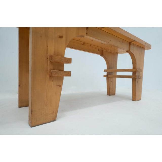 Italian Pine Console, 1960s For Sale - Image 4 of 10