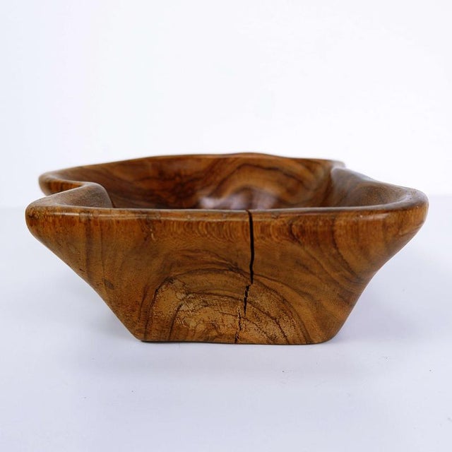 Brutalist Wooden Bowl in the style of Alexandre Noll For Sale - Image 9 of 11