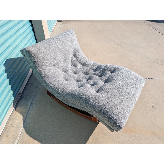 Mid Century Modern Walnut Wave Chaise Lounge Chair Attributed to Adrian Pearsall for Craft Associates, C1960s For Sale - Image 12 of 15