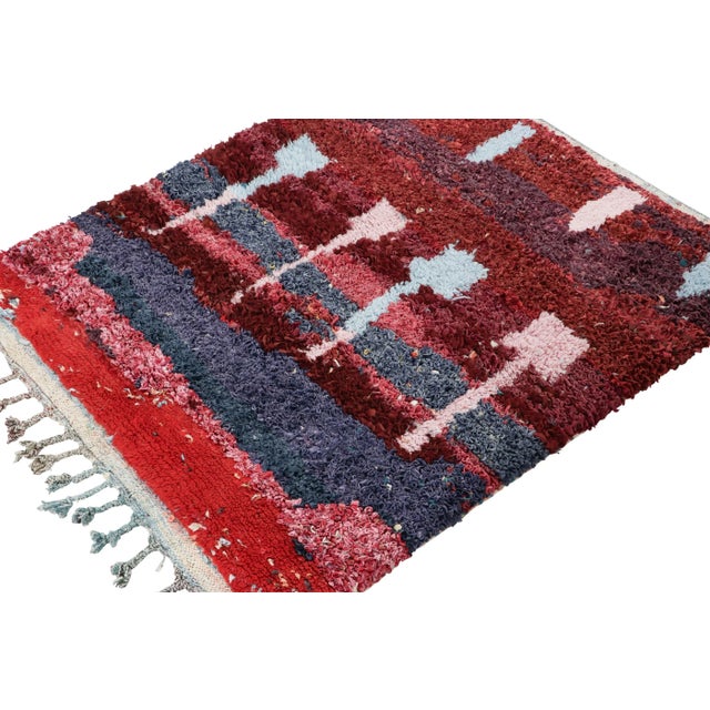Rug & Kilim Vintage Moroccan Rug, Red With Tribal Geometric Patterns - Rug & Kilim For Sale - Image 4 of 7