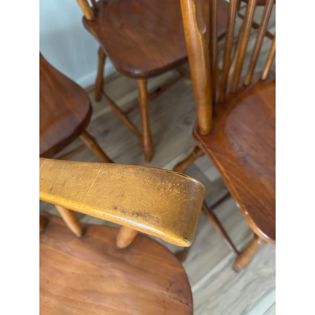 Vintage Windsor Style Dining Chairs - Set of Six For Sale - Image 11 of 11