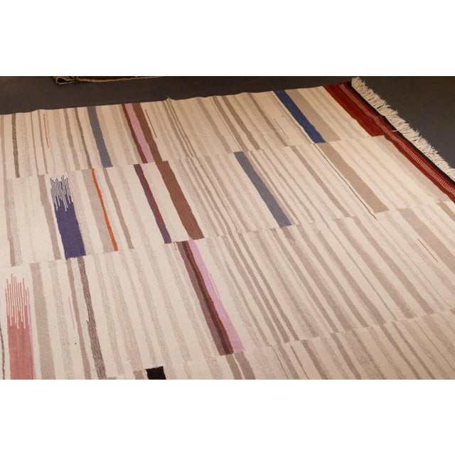 Mid 20th Century Fine Vintage Scandinavian Kilim Rug 8'4'' X 12'2'' For Sale - Image 5 of 10