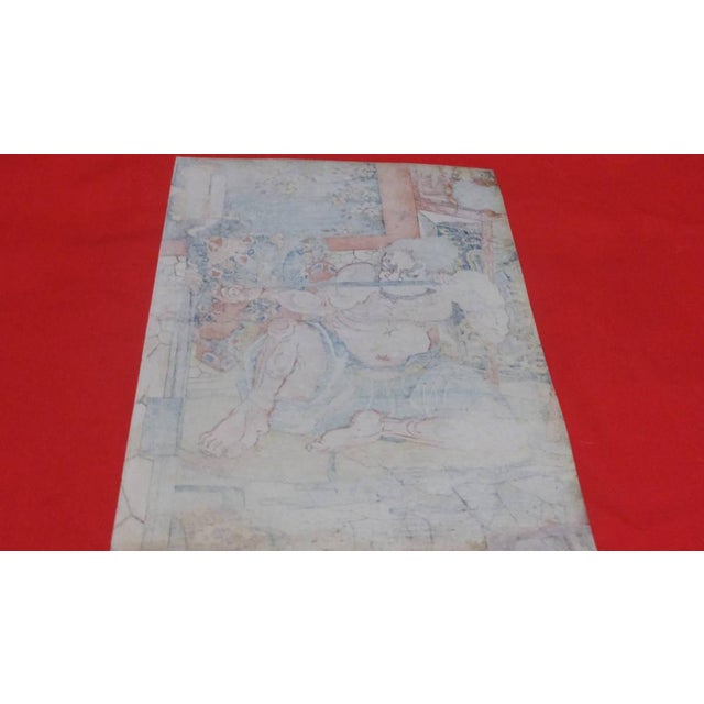 Red Antique Utagawa Kuniyoshi Suikoden Woodblock Hero Tang Long Original Japanese Print For Sale - Image 8 of 10