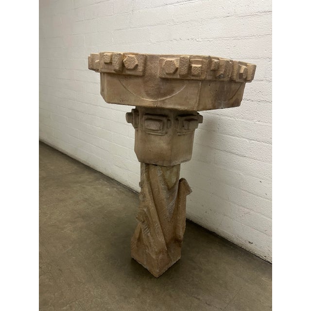 1980s Brutalist 3-Tiered Pedestal Concrete Fountain or Planter - Supellex For Sale - Image 12 of 13