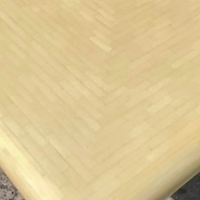 Light Yellow Late 20th Century Vintage Regency Tessellated Bone Dining Table For Sale - Image 8 of 12