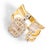 Modern Baguette Diamond Adjustable Gold Fashion Ring, Size 5 For Sale - Image 3 of 6