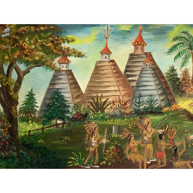 1930s Ludwik a Smialkowski 1934 East Indian Agodas Oil Painting For Sale - Image 5 of 11