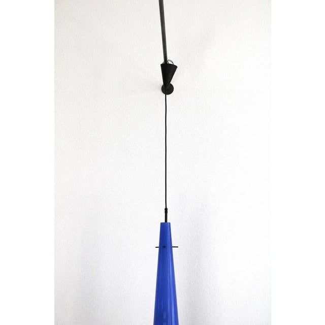 Mid-Century Modern Italian Glass Pendant attributed to Vistosi, 1950s For Sale - Image 3 of 12