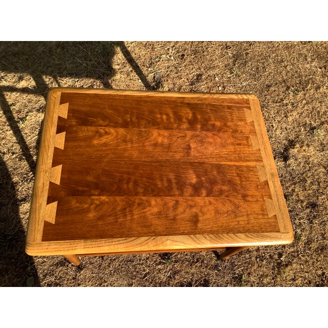 Mid 20th Century Lane 900-05 Walnut and Ash Side Table For Sale - Image 11 of 12