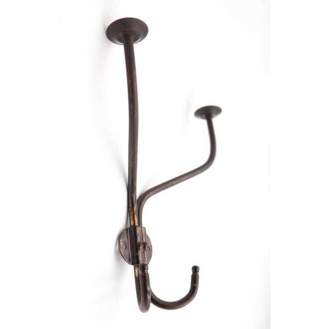 Traditional Vintage Steel Coat & Hat Wall Hook For Sale - Image 3 of 4