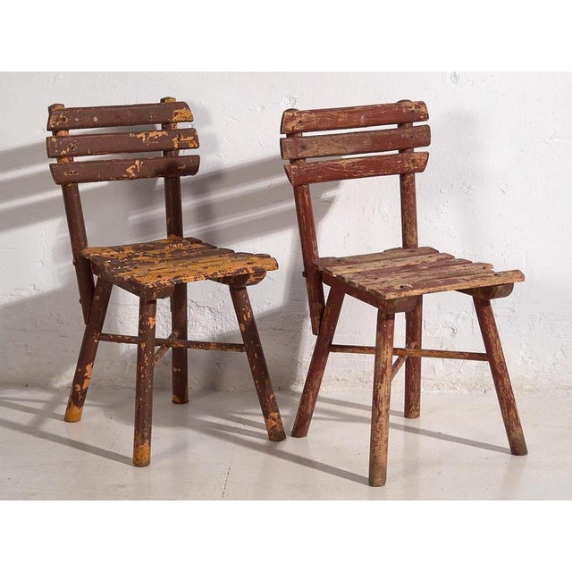 Antique School Chairs, 1920, Set of 4 For Sale - Image 13 of 18