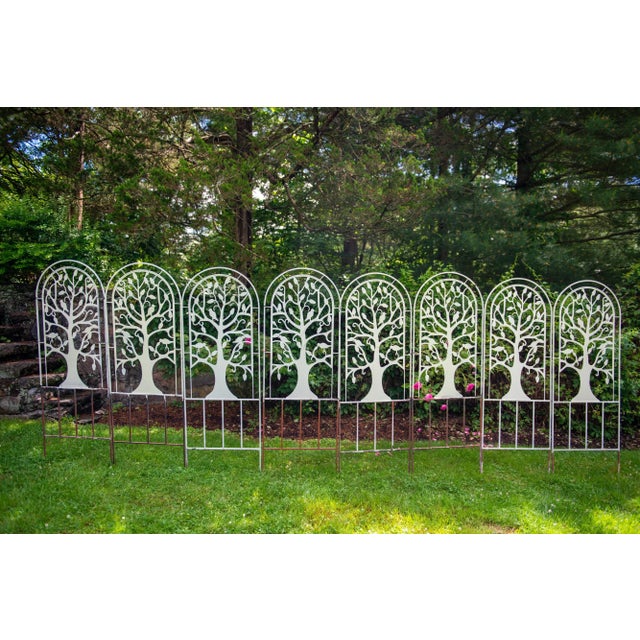 1960s Set of Metal Garden Tree and Bird Trellises - 21 Pieces For Sale - Image 11 of 12