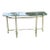 1970s in the Style of LaBarge Brass Console Table With Beveled Glass Top For Sale