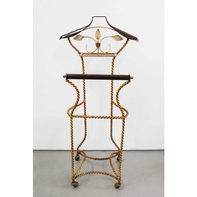Hollywood Regency Italian Gilt Metal Valet, 1970s For Sale - Image 13 of 14