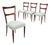 Vintage Chairs in Mahogany and Fabric, Italy, 1950s, Set of 4 For Sale
