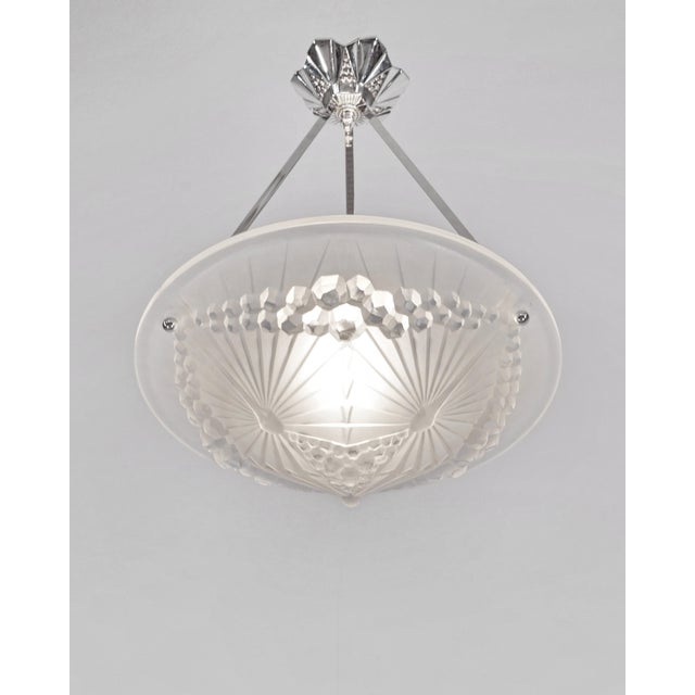 Art Deco French Art Deco Pendant Light by Charles Schneider & Andre Neut 1930 France - 2 Available For Sale - Image 3 of 12