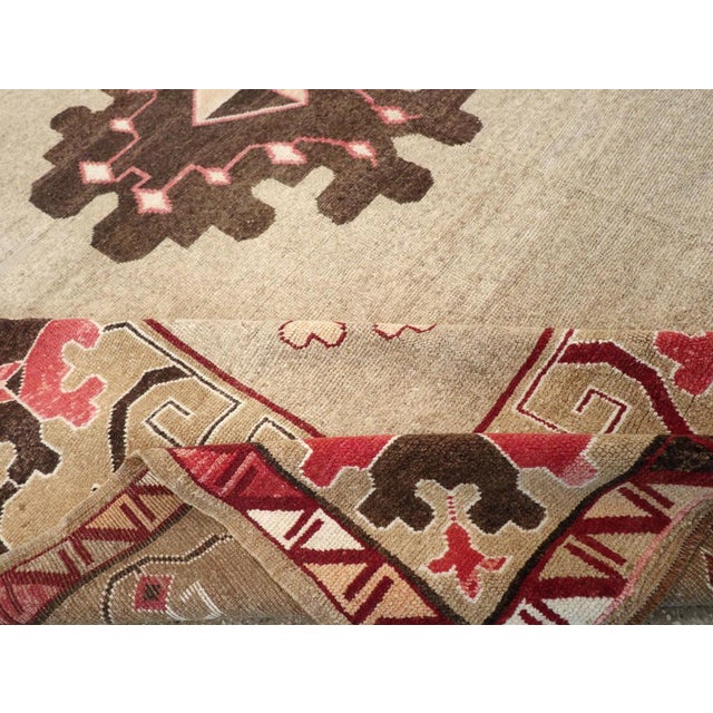 Galerie Shabab Collection Mid-20th Century Turkish Anatolian Square Carpet For Sale - Image 9 of 10