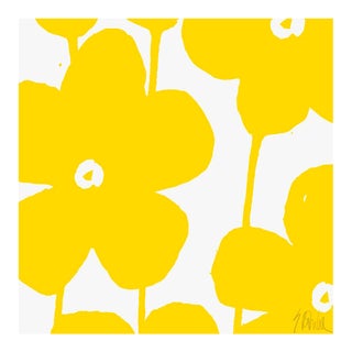 Fabulous Flowers in Yellow, No 2 Fine Art Print 36" X 36" by Liz Roache For Sale