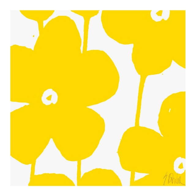 Fabulous Flowers in Yellow, No 2 Fine Art Print 36" X 36" by Liz Roache For Sale