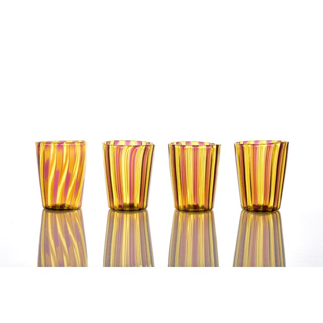 Italian Crystal Glasses by Mariana Iskra for for Ribes Studio, 2004, Set of 4 For Sale - Image 3 of 6