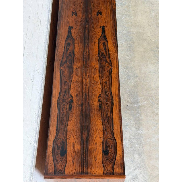 Mid-Century Modern Rosewood Low Credenza Sideboard in Style of Ladoga Erik Wortz Sweden Mid-Century Modern 1960s For Sale - Image 3 of 11