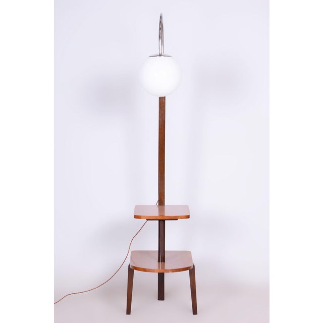 Art Deco Walnut Floor Lamp by Jindrich Halabala for Up Závody, Czechia, 1930s For Sale - Image 10 of 12