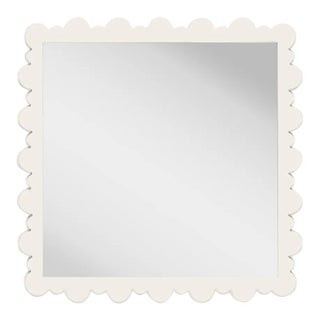 Fleur Home Garden District Valmont Square Mirror in White Dove, 28.5x28.5 For Sale