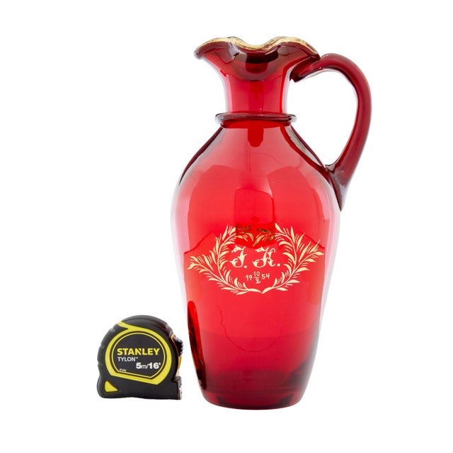 Mid 20th century 1950’s gilt art glass jug by monica bratt circa 1954. Monica bratt (1913-1961) was a swedish artist who...