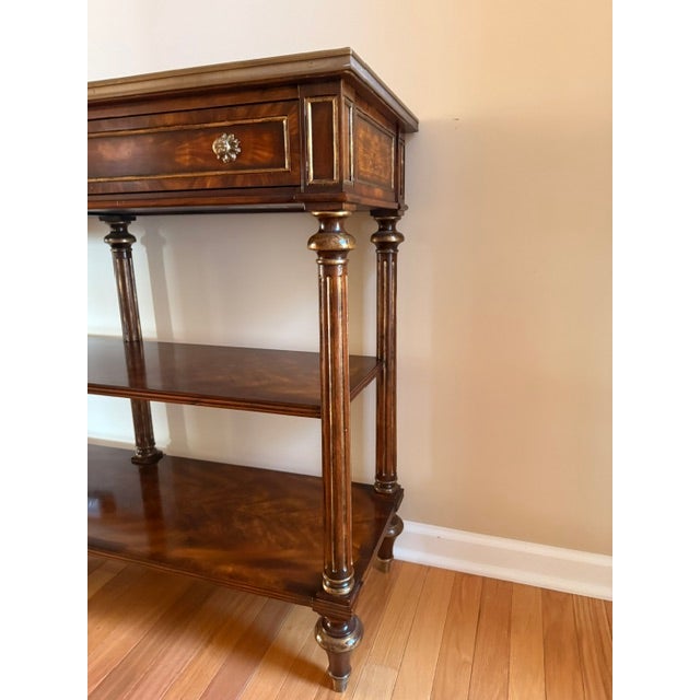 Alexander Theodore Burl Wood,brass Mounted, Console With Hand Crafted Brass Knobs. For Sale - Image 10 of 13