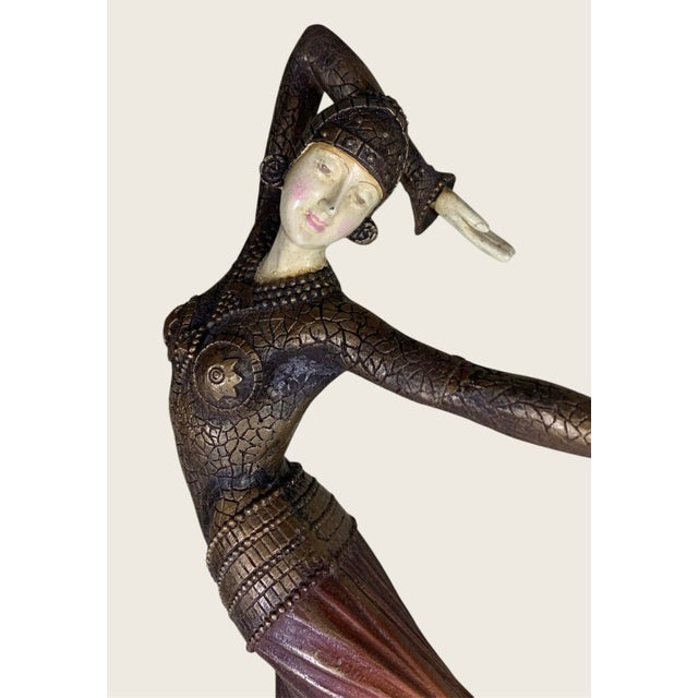 Vintage Dimitri Haralamb Chiparus Ayouta Dancer Sculpture For Sale In Philadelphia - Image 6 of 10