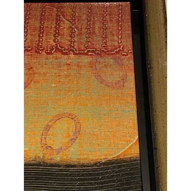 Rebecca Koury Acrylic Modernist Abstract Painting, Signed For Sale - Image 9 of 12