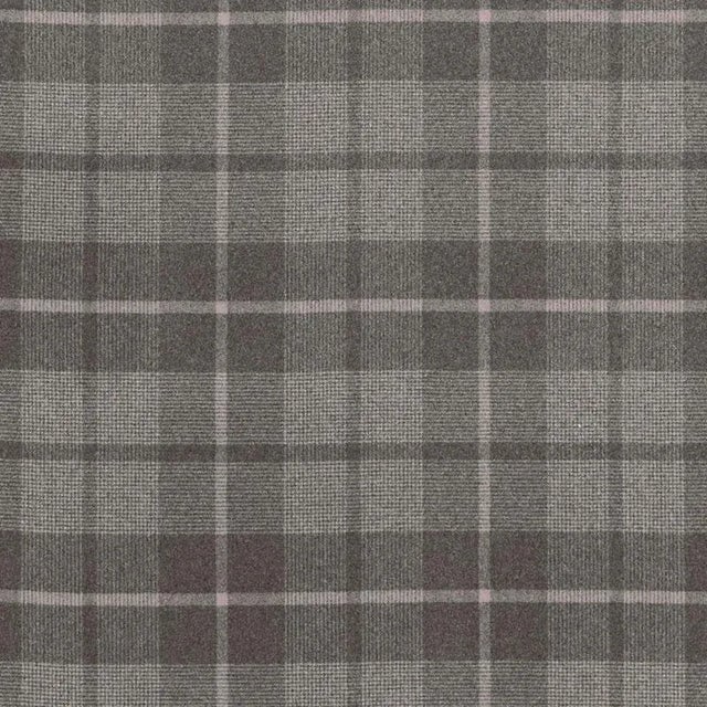 Contemporary Sample - Schumacher Montana Wool Plaid Fabric in Oxford Grey For Sale - Image 3 of 3