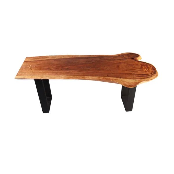 Contemporary Nature Living Edge Console Table or Writing Desk 4 For Sale - Image 3 of 6
