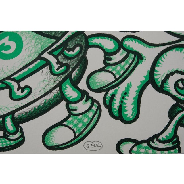 Peter Saul, Olympic Athletes, Original Signed Lithograph For Sale - Image 6 of 7