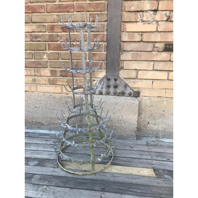 Old Bottle Dryer in Galvanized Iron, 1930s For Sale - Image 3 of 9