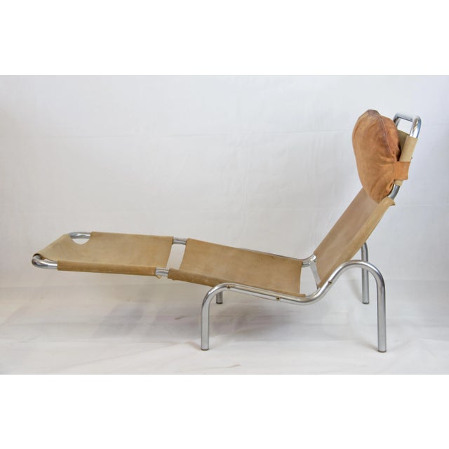 Brown Chaise Lounge by Erik Ole Jørgensen for Georg Jørgensen & Søn, 1960s For Sale - Image 8 of 8