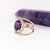 Amethyst Split Shank Ring with Natural Diamond Accents in Solid 14k Yellow Gold For Sale In Columbus - Image 6 of 9