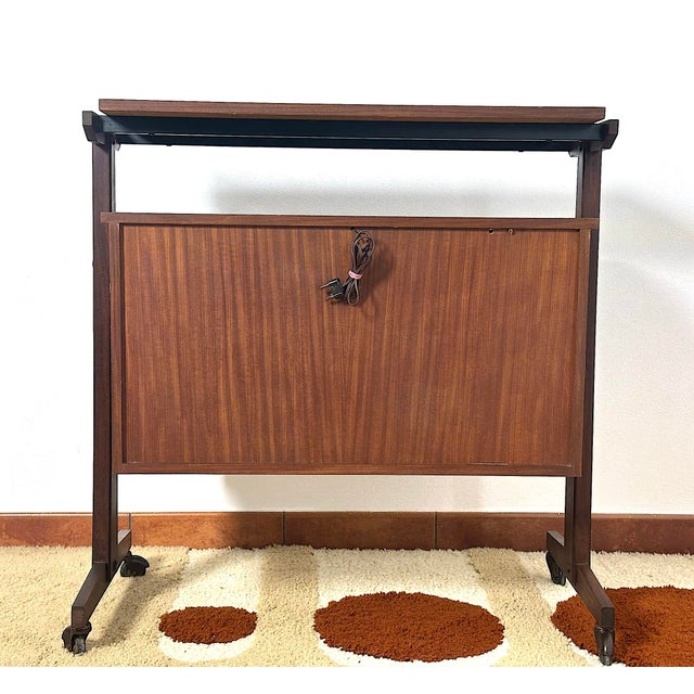 Wood Vintage Mobile Bar Cart, Italy, 1960s For Sale - Image 7 of 14
