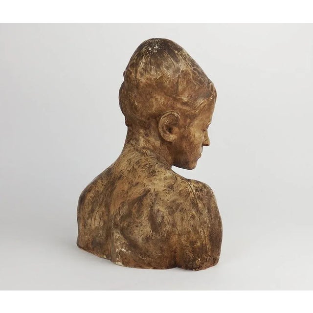 Plaster Bust by Jean Pavie, 1890-1910 For Sale - Image 4 of 13