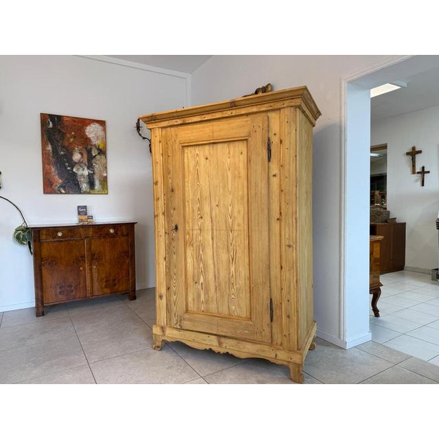 Biedermeier Farmhouse Cupboard in Natural Wood For Sale - Image 6 of 16