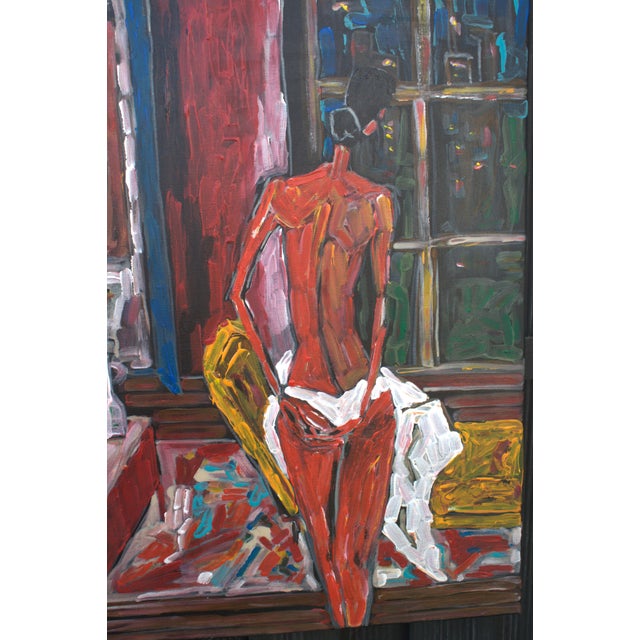 Black Natalia Vypritskaia, By the Window, 2026, Acrylic on Canvas For Sale - Image 8 of 9