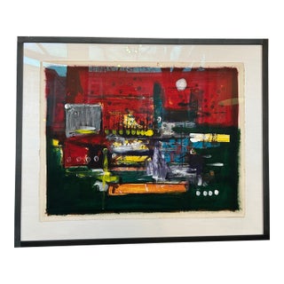 1960s Original Émile Gérard Acrylic Painting For Sale