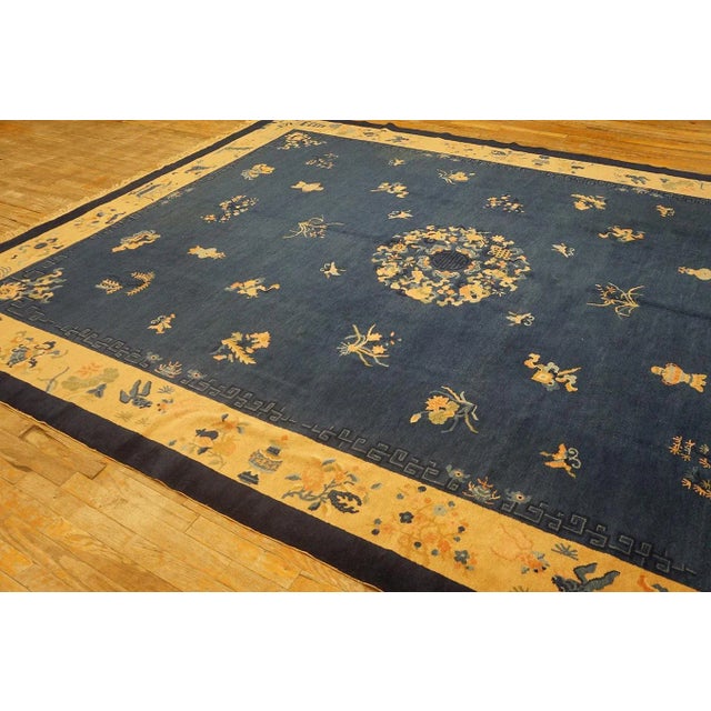 Textile Early 20th Century Chinese Peking Carpet ( 9'1'' x 11'8'' - 277 x 356 ) For Sale - Image 7 of 11