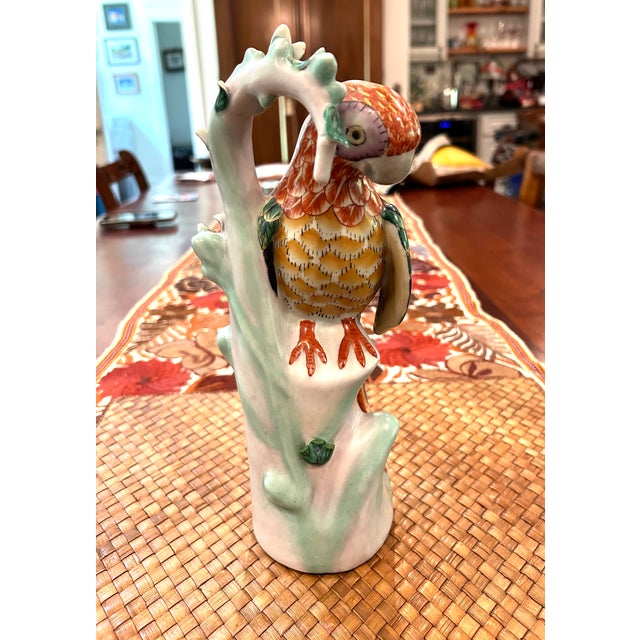 1970s Vintage Ceramic Parrot on Branch For Sale - Image 5 of 6