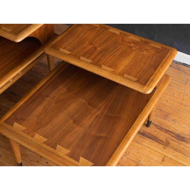 1960s Vintage Mid Century Lane Acclaim Walnut Step Tables / End Tables ...